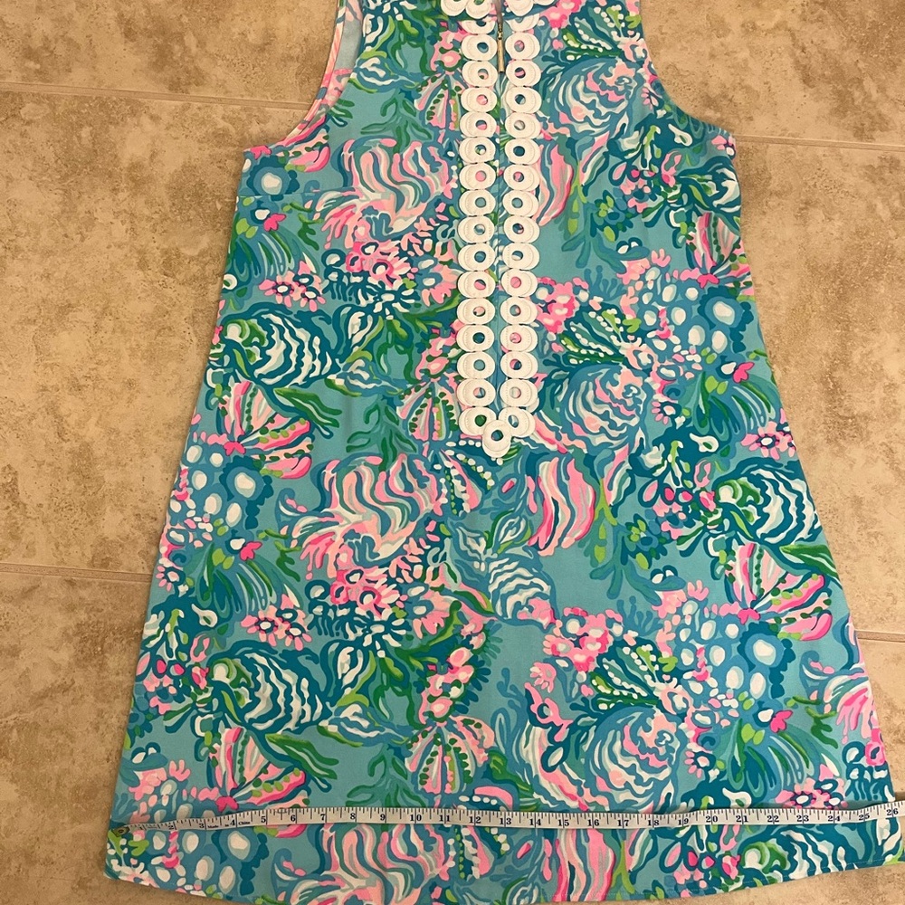 Lilly Pulitzer Blue and Pink Mini Dress-size 10 - Picture 5 of 9
